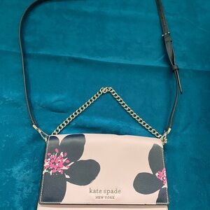 Kate Spade Floral Crossbody Bag in Pink and Black